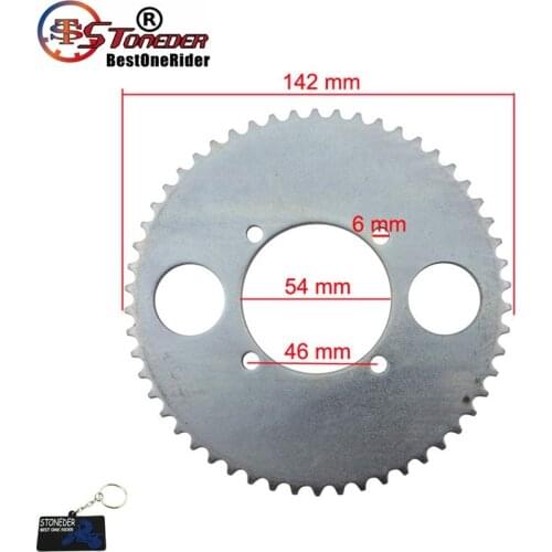 STONEDER 54 Tooth 54mm T8F 2 Stroke Mini Moto Steel Rear Chain Sprocket For 47cc 49cc Kids ATV Quad Pocket Bike Goped Scooter