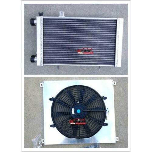 3 Row Aluminum Radiator + Shroud & Fan Sports For Lotus Europa Coupe S1 S2 TC 1.5/1.6l 1966-1976