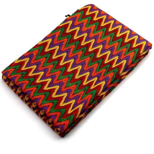 Zig Zag Knitting Lace Fabrics Knitted Wave Stripe For Dress Fabrics Soft Mesh 150cm Wide/ 190G/Meter 100% Polyester