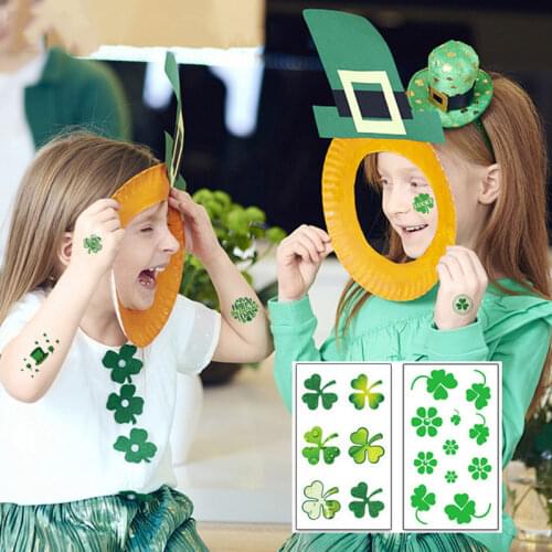 Four-leaf Clover Waterproof Temporary Tattoo Sticker Fashion Women Fake Body Art Kids Adult Face Hand Tattoos