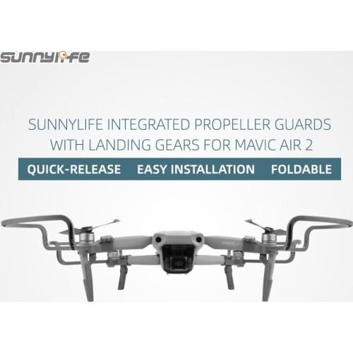 MAVIC AIR 2 Propeller Guards Protector Integrated with Heightening Landing Gears Shielding Rings For DJI Mavic Air 2 Drone