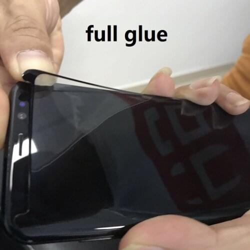 Full Adhesive on For Samsung galaxy s8 s9 plus full glue tempered glass for Galaxy note8 9 3D curved protective screen protector