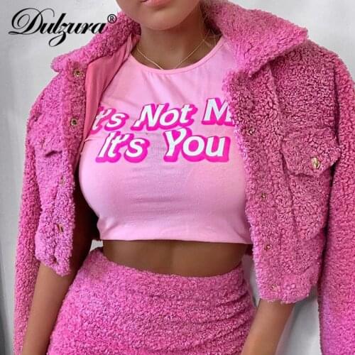 Dulzura cotton letter print women t shirt crop top bodycon sexy short sleeve streetwear party 2020 summer clothes fashion cute