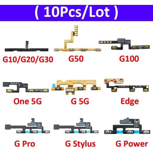 10Pcs/Lot, Volume Button Power Switch On Off Button Flex Cable For Motorola MOTO G30 / G50 / G 5G / G Power / G Style
