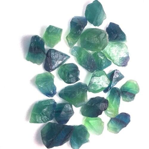 100g Natural Raw Blue Green Fluorite Rough Stone Natural Quartz Crystals Mineral