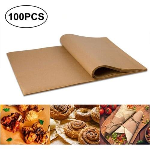 100 PCS Parchment Paper Sheets Precut Unbleached Baking Paper Non-Stick Cookie Sheet Paper TB Sale
