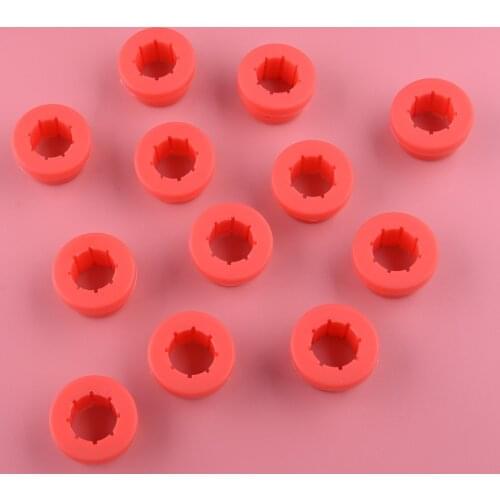 12Pcs Red Plastic Car Bushings Replacement Fit for Skunk2 EK EG ES EP Rear Lower Control Arms & Camber Kits