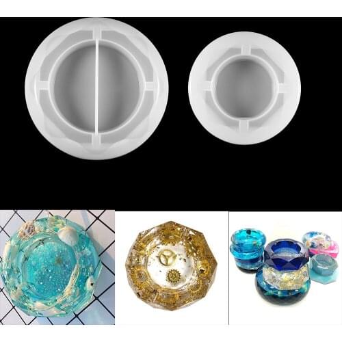 2 Size Ashtray Silicone Mold Resin Mold Silicone Mold DIY Geometric Resin Pendant Mirror Crafts Ashtray Jewelry Making Casting