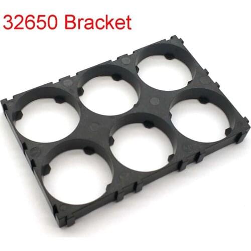 32650 Battery Holder Bracket 32650 Battery Bracket Cell Safety Anti Vibration Plastic Brackets For 32650 Batteries 2X3