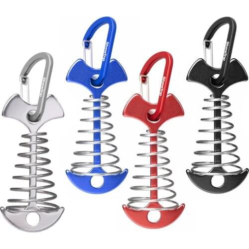 4PCS Rope Tensioner Tent Cord Deck Adjuster Aluminum Alloy Tent Accessories With Buckle Random Color Camping Canopy Wind Buckle