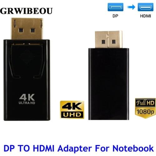 4K 1080P DisplayPort to HDMI-compatible Adapter Converter Display Port Male DP to Female HDTV Cable Adapter Video For PC TV