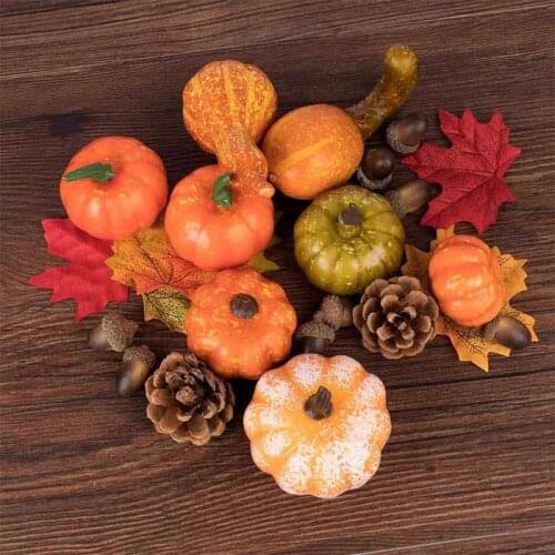 50Pcs Halloween Artificial Small Foam Pumpkins Home Party Decor Simulation Props