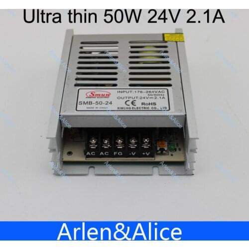 50W 24V Ultra thin Single Output Switching power supply for LED Strip light