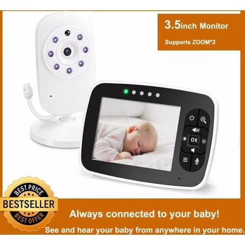 Newest Baby Monitor,3.5 inch LCD Screen Display Infant Night Vision Camera,Two Way Audio,Temperature Sensor,ECO Mode,Lullabies
