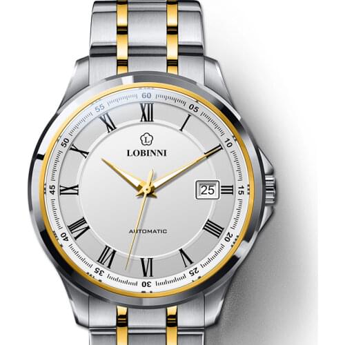 Switzerland Luxury Brand LOBINNI Japan Original NH35A SIIO Automatic Mechanical Men Watches Sapphire 50M Waterproof Clock L9008M