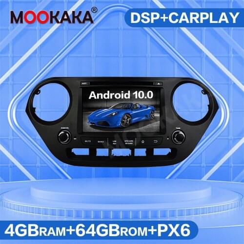 DSP Android 10.0 4GB+64GB Px6 Car GPS Navigation Radio for Hyundai I10 I-10 2013+ Auto Stereo Head Unit Multimedia Player Audio