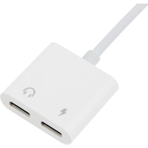 Dual USB Type C Earphone Adapter Connector For Samsung Xaiomi Huawei Oneplus USB-C 2 In 1 Aux Audio Splitter Charging Converter