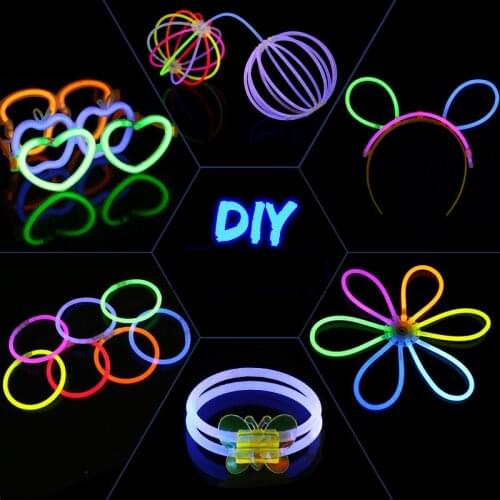 Party Fluorescence Light Concert Bracelets Necklaces Neon Wedding Bright Colorful Glow Sticks Gifts