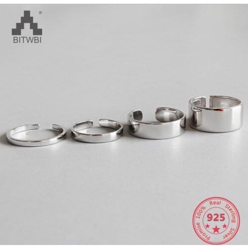 2 3 4 6 9mm Width 925 Sterling Silver Rings Simple High Smooth Polishing Elegant For Women Man Punk Ring Fashion Jewelry Gift