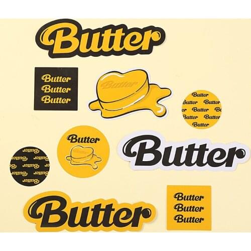 KPOP Bangtan Boys Butter Deco Stickers Paste Suitcase Cup Phone Book Photo Frame Decals