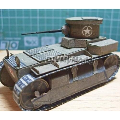 DIYMyModel T1 Cunningham light tank paper model 1:35 DIY Handcraft Paper Model KIT Handmade Toy Puzzles Gift Movie props