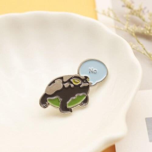 Frog Badge Magic Enamel Flower Brooch Green Needle Sweet Cartoon Frog Clothes Lapel Backpack Pin Badge Jewelry Gifts For Friends