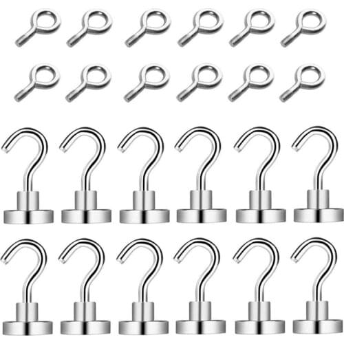 Magnet Key Holder Magnetic Hooks Magnetic Ring Hook No Screws for Kitchen Bathroom Bedroom Garage Lockers Office 85DA