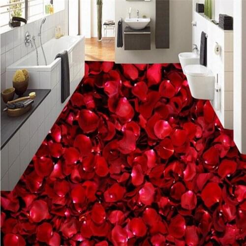 Beibehang rose petals panel wall roll Flooring Mural wall paper for Living Room Self adhesive Floor Tiles wallpaper for walls