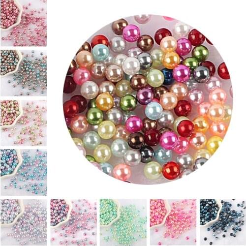 3-12mm Non-Porous round ABS Imitation Pearl Clothing Hair Accessories DIY Beading Device Decorative Beautiful Beads