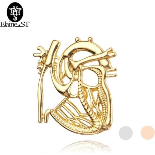 New Alloy Medical Symbol Brooch Pin Badge Organ Heart Nurse Doctor Medical Symbol Fashion Pin Chic Jewelry Men Women Chain Gift