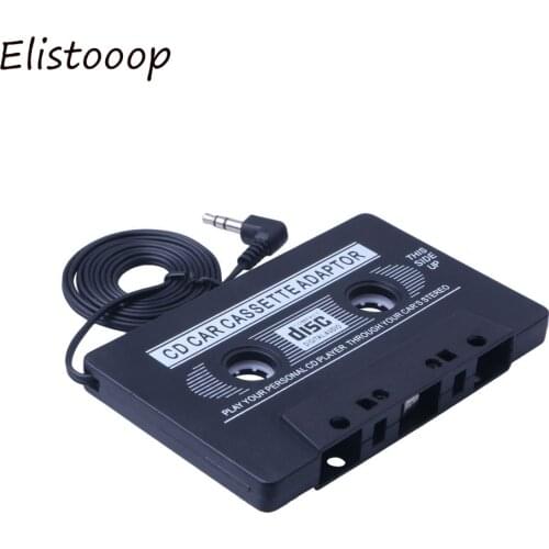 New Universal 3.5mm Jack Car Cassette Car Audio Cassette Tape Adapter for iPod MP3 CD DVD Player Black Car Stereo