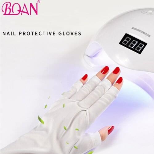 BQAN1 Pair UV Protection Glove Anti Radiation Protection Gloves Protecter for Nail Art Gel UV LED Lamp Nail Dryer Manicure Salon