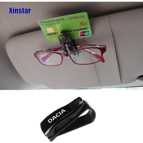 Plastic Car Glasses Bracket Visor Card Holder Sticker For Renault Decia Zoe Duster Clio Sandero