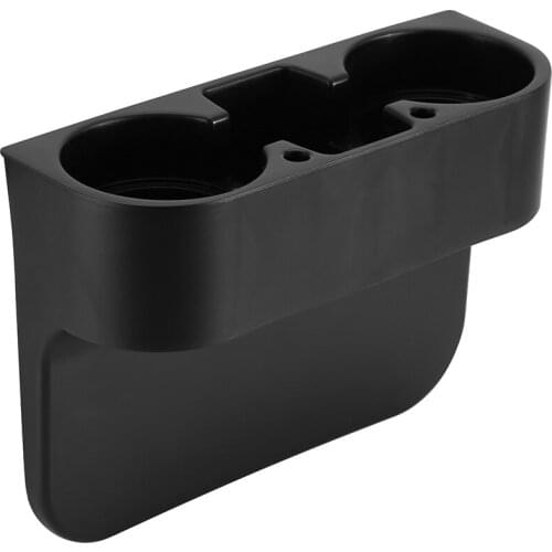 Car Seat Drink Cup Holder Beverage Can Bottle Food Mount Stand 3-In-1 Storage Shelf Black For All Types Of Models 28 X 21 X 10