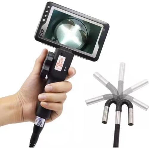 4.5 Inch Screen 5.5MM 720P Two Way Articulate Rotating Handheld Endoscope Camera Steering Car Endoscope For Android ISO Otoscope