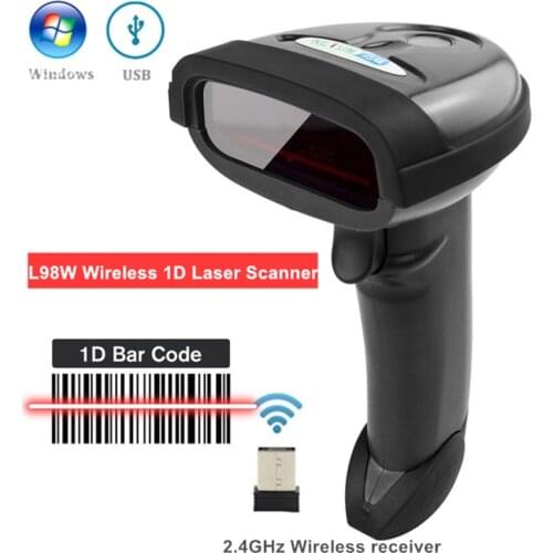 Portable CCD Barcode Scanner AND Wireless Handheld 1D Bar Code Reader Wireless Series For Inventory POS Terminal and Logistic