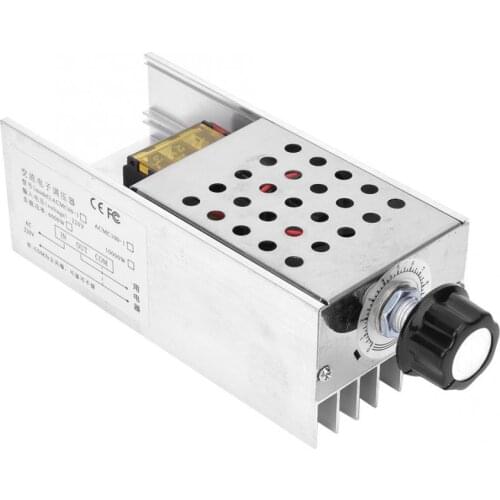 SCR Voltage Dimmer 6000W 220V SCR AC Electronic Voltage Regulator Speed Control Dimming Thermostat with Shell