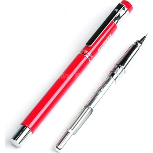 Hero Classic 0.5mm Iridium Nib Steel Red Fountain Pen 360 Degree Inking Pens Office Home School For Writing Gift Pen