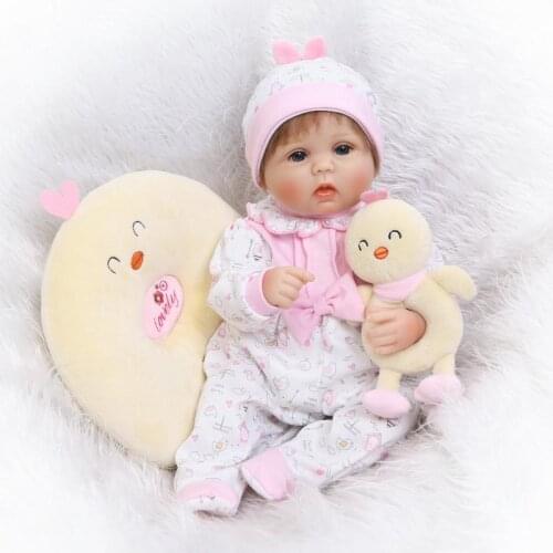 NPK 42 cm Silicone reborn doll girl toy dolls 16 inch Realistic lovely vinyl Dolls for girls body of a doll for children gifts