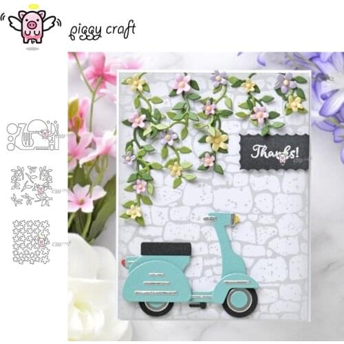 Piggy Craft metal cutting dies cut die mold Flower leaf motorcycle Scrapbook paper craft knife mould blade punch stencils dies