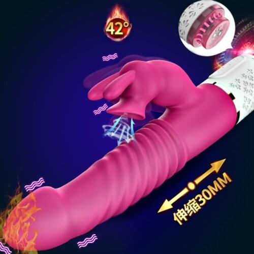 Telescopic Vibrators for women Rabbit Vibrator G Spot Vaginal Clitoral Stimulation Massager Female Masturbator Sex Toys Dildos