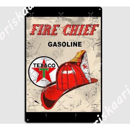 Texaco Dieseles Chief Vintage Sign Metal Sign Painting Décor Design Living Room Wall pub Tin sign Posters