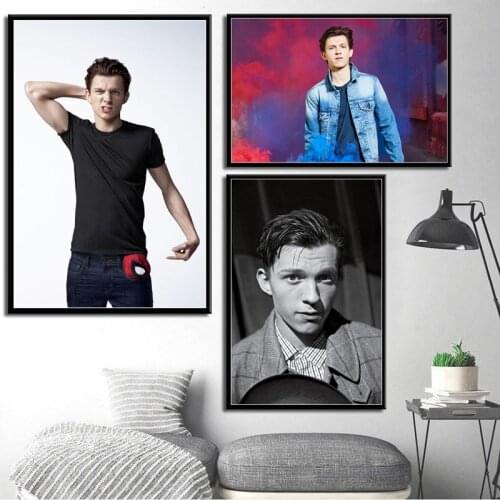 Tom Holland Movie Actor Star Canvas Painting Posters Prints Art Vintage Wall Pictures Decorative Home Decor Affiche