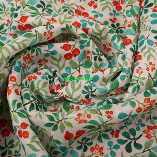 High-quality brand printed loose robe fabric, thin ethnic style clothing fabric