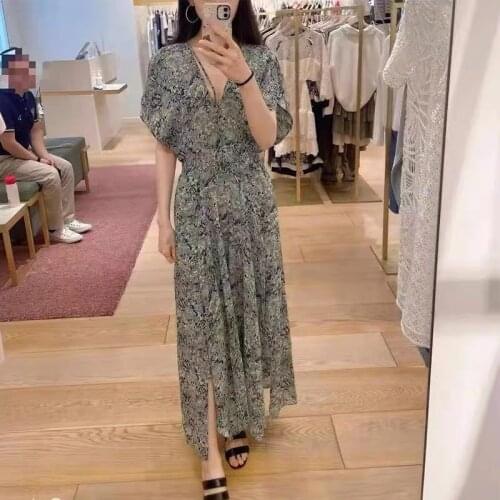 Woman summer elegant dress V-neck halter lace sexy party dresses French brand office clothes maxi summer dress