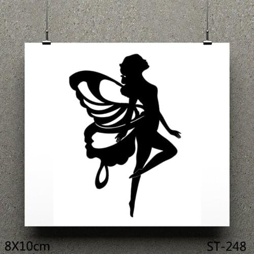 ZhuoAng Butterfly Fairy design stamp / scrapbook rubber stamp / craft clear stamp card / seamless stamp