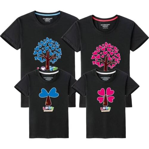 1pcs Trees and seedlings Pattern Family Matching T-shirts Mother Daughter Father Son Tops Tees Family Clohthing