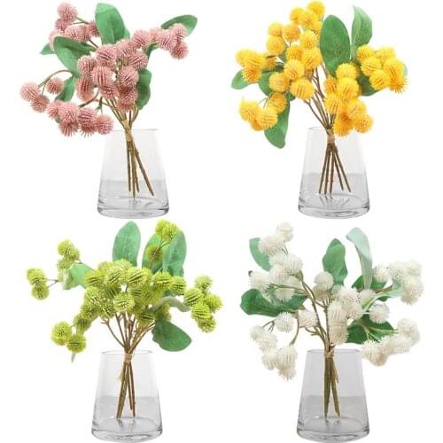 1 Branch Artificial Flower Silk Blooming Bouquet Chestnut Shape Fake Bouquet Flower Home Decor For Wedding