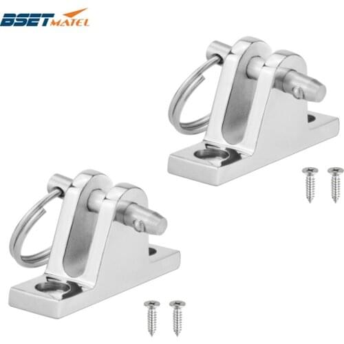2PCS Stainless Steel 316 Boat Bimini Top Deck Hinge with quick release pin Marine Kayak Canoe Boat Cover Bimini Sprayhood