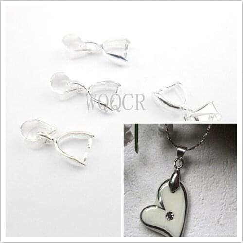 20PCS Free Shipping DIY jewelry accessories 925 silver necklace earrings connector clip pendant accessories